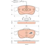 Pastillas de freno GDB1873 TRW para ALFA ROMEO GIULIETTA