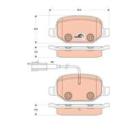 Juego de pastillas de freno TRW GDB1881, atrás