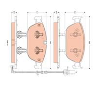 Pastillas de freno GDB1883 TRW para AUDI A6 C7 A8 D4 A6 C7 Avant A6 Allroad C7
