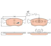 Pastillas de freno GDB1900 TRW para FIAT 500 C PUNTO EVO GRANDE PUNTO 500 PUNTO