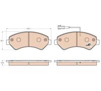Pastillas de freno GDB1982 TRW para FIAT PEUGEOT CITROËN OPEL