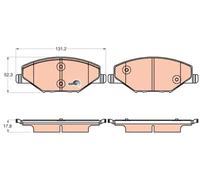 Pastillas de freno GDB2027 TRW para SKODA VW