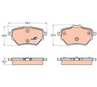 Pastillas de freno GDB2036 TRW para CITROËN PEUGEOT OPEL VAUXHALL TOYOTA DS