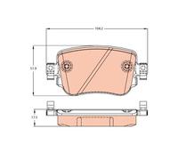 Pastillas de freno GDB2042 TRW para SEAT AUDI VW SKODA