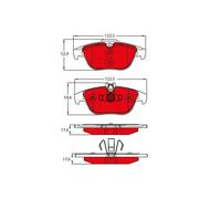 Pastillas de freno GDB2051DTE TRW para MERCEDES-BENZ CLASE C T-Model CLASE C