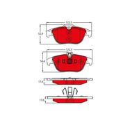 Pastillas de freno GDB2051DTE TRW para MERCEDES-BENZ CLASE C T-Model CLASE C