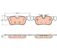 TRW Juego de 4 pastillas de freno para BMW: X1, SÃ©rie 2, X2, SÃ©rie 1, i3 & MINI: MINI (Ref: GDB2063)