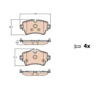 Pastillas de freno GDB2087 TRW para MINI BMW