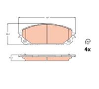 Pastillas de freno GDB2094 TRW para JEEP CHEROKEE