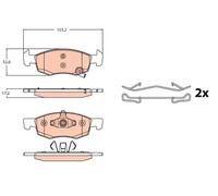 Pastillas de freno GDB2099 TRW para OPEL CORSA E CORSA E Furgoneta/Hatchback