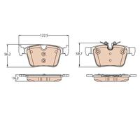 Pastillas de freno GDB2110 TRW para LAND ROVER VOLVO JAGUAR POLESTAR