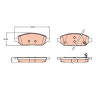 TRW Juego de pastillas de freno GDB2135 – Delante 4 unidades para Vauxhall Viva / Opel Karl