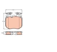 Pastillas de freno GDB2147 TRW para BMW ALPINA ROLLS-ROYCE