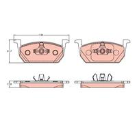Pastillas de freno GDB2159 TRW para SEAT VW AUDI SKODA