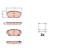 Pastillas de freno GDB2160 TRW para KIA PICANTO II