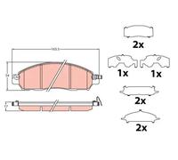Pastillas de freno GDB2182 TRW para NISSAN NV200 Furgoneta NAVARA NP300 Pick-up