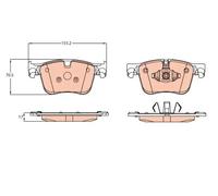 Pastillas de freno GDB2193 TRW para CITROËN PEUGEOT OPEL DS VAUXHALL