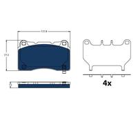 Pastillas de freno GDB2198BTE TRW para TESLA MODEL S MODEL X