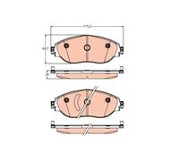Pastillas de freno GDB2219 TRW para VW AUDI CUPRA
