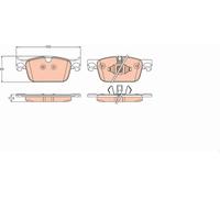 Pastillas de freno GDB2221 TRW para VOLVO V90 II Station Wagon S90 II XC60 II