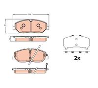 Pastillas de freno GDB2227 TRW para HYUNDAI VOLVO