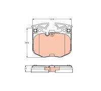 Pastillas de freno GDB2260 TRW para BMW 7 5 5 Touring 6 Gran Turismo X3 X4 X5 3