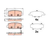 Pastillas de freno GDB2279 TRW para HONDA HR-V