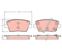 Pastillas de freno GDB2355 TRW para HYUNDAI i30 i30 FASTBACK