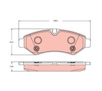 Pastillas de freno GDB2422 TRW para MERCEDES-BENZ BMW