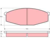 Pastillas de freno GDB251 TRW para NISSAN URVAN Autobús PATROL III/1 Hardtop