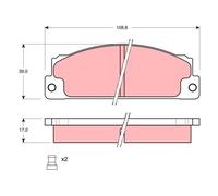 Pastillas de freno GDB296 TRW para FIAT SEAT