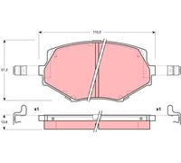 Pastillas de freno GDB3103 TRW para MAZDA MX-5 I MX-5 II