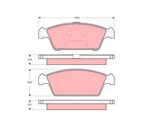 Pastillas de freno GDB3108 TRW para DAEWOO SUZUKI