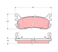 Pastillas de freno GDB3129 TRW para MAZDA MX-5 I MX-5 II