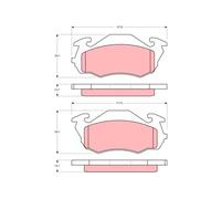 Pastillas de freno GDB3136 TRW para SUBARU LIBERO Autobús