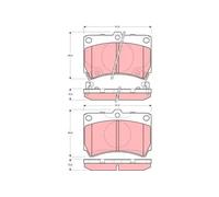 Pastillas de freno GDB3206 TRW para MAZDA KIA