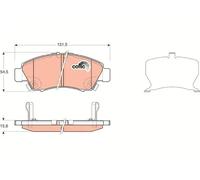 Pastillas de freno GDB3212 TRW para HONDA CAPA LOGO JAZZ II
