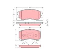 Pastillas de freno GDB3220 TRW para DAIHATSU SIRION MOVE YRV