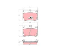 Pastillas de freno GDB3239 TRW para MITSUBISHI PAJERO II Canvas Top PAJERO III