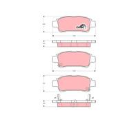 Pastillas de freno GDB3249 TRW para TOYOTA PREVIA II AVENSIS VERSO