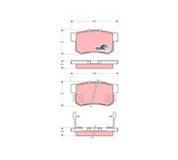 Pastillas de freno GDB3269 TRW para HONDA STREAM CR-V II CR-V III