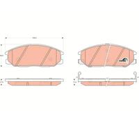 Pastillas de freno GDB3297 TRW para SSANGYONG HYUNDAI DAEWOO NISSAN