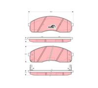 Pastillas de freno GDB3301 TRW para KIA CARNIVAL I CARNIVAL II