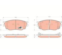 Pastillas de freno GDB3309 TRW para MAZDA 626 V 626 V Hatchback PREMACY 6 Sedán