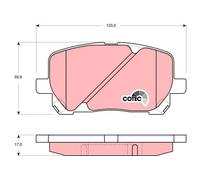 Pastillas de freno GDB3315 TRW para TOYOTA AVENSIS VERSO