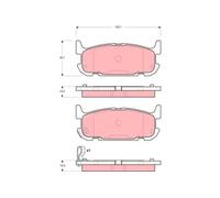 Juego de pastillas de freno TRW GDB3318, atrás