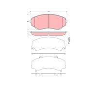 Pastillas de freno GDB3326 TRW para MAZDA MPV II