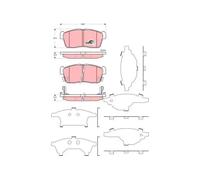 Pastillas de freno GDB3359 TRW para DAIHATSU SUBARU SUZUKI