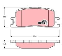 Pastillas de freno GDB3374 TRW para TOYOTA CAMRY Sedán