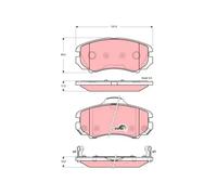 Pastillas de freno GDB3386 TRW para KIA HYUNDAI